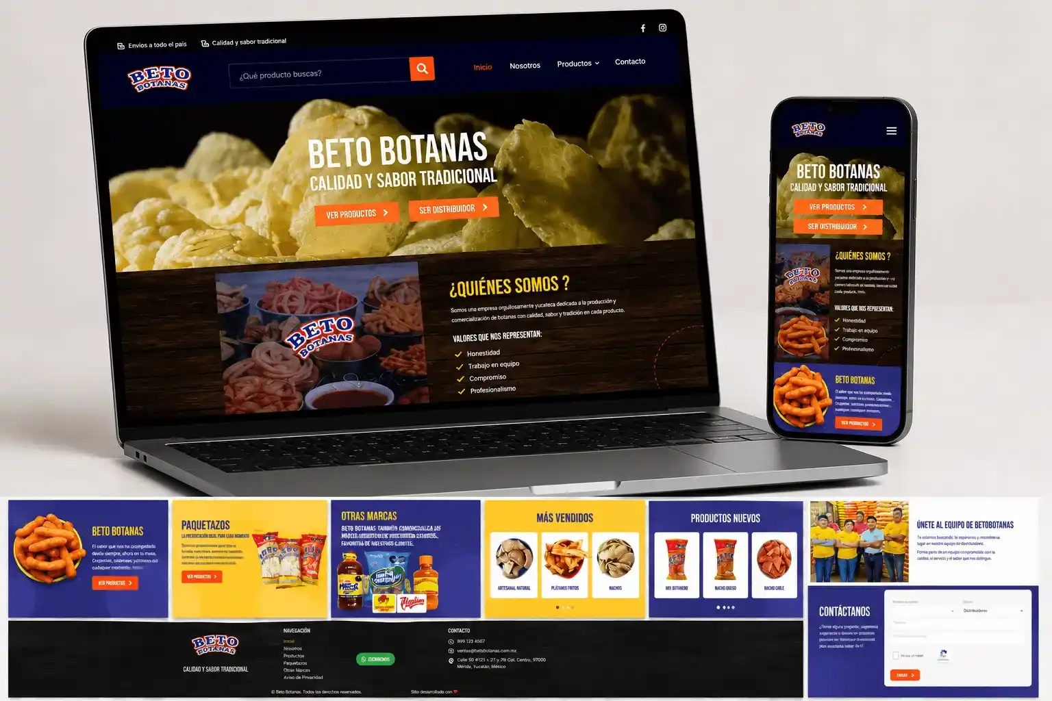 Diseño web responsive Beto Botanas