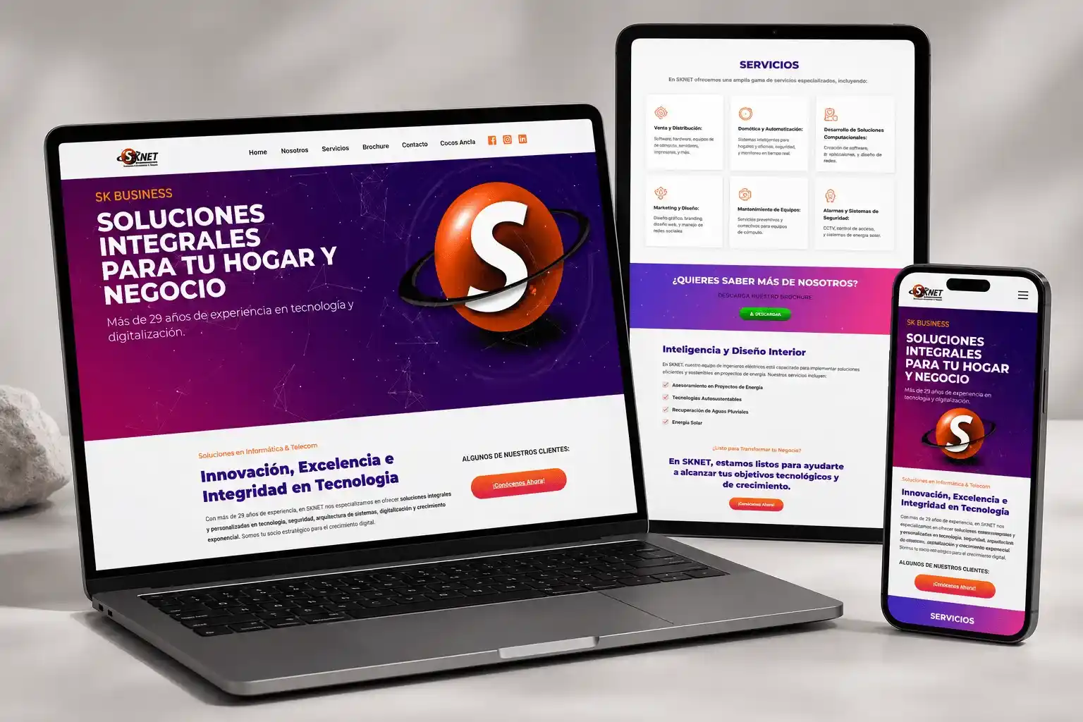 Diseño web responsive S-KNET
