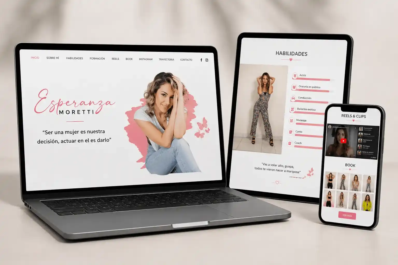 Portafolio web responsive Esperanza Morett