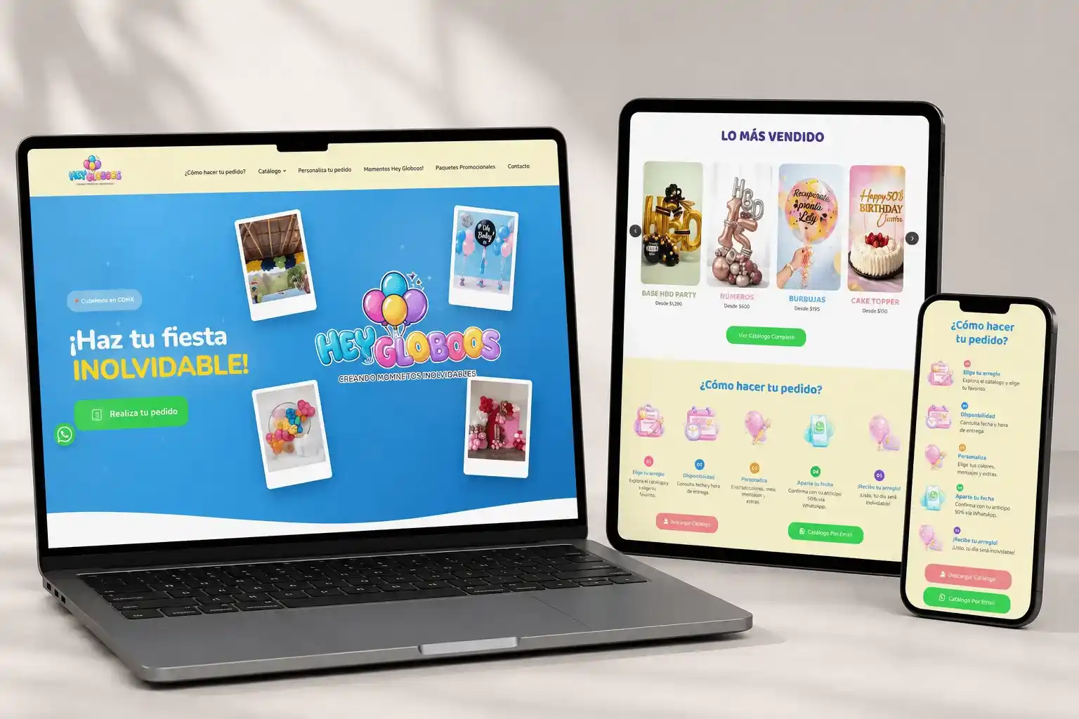 Diseño web responsive Hey Globoos