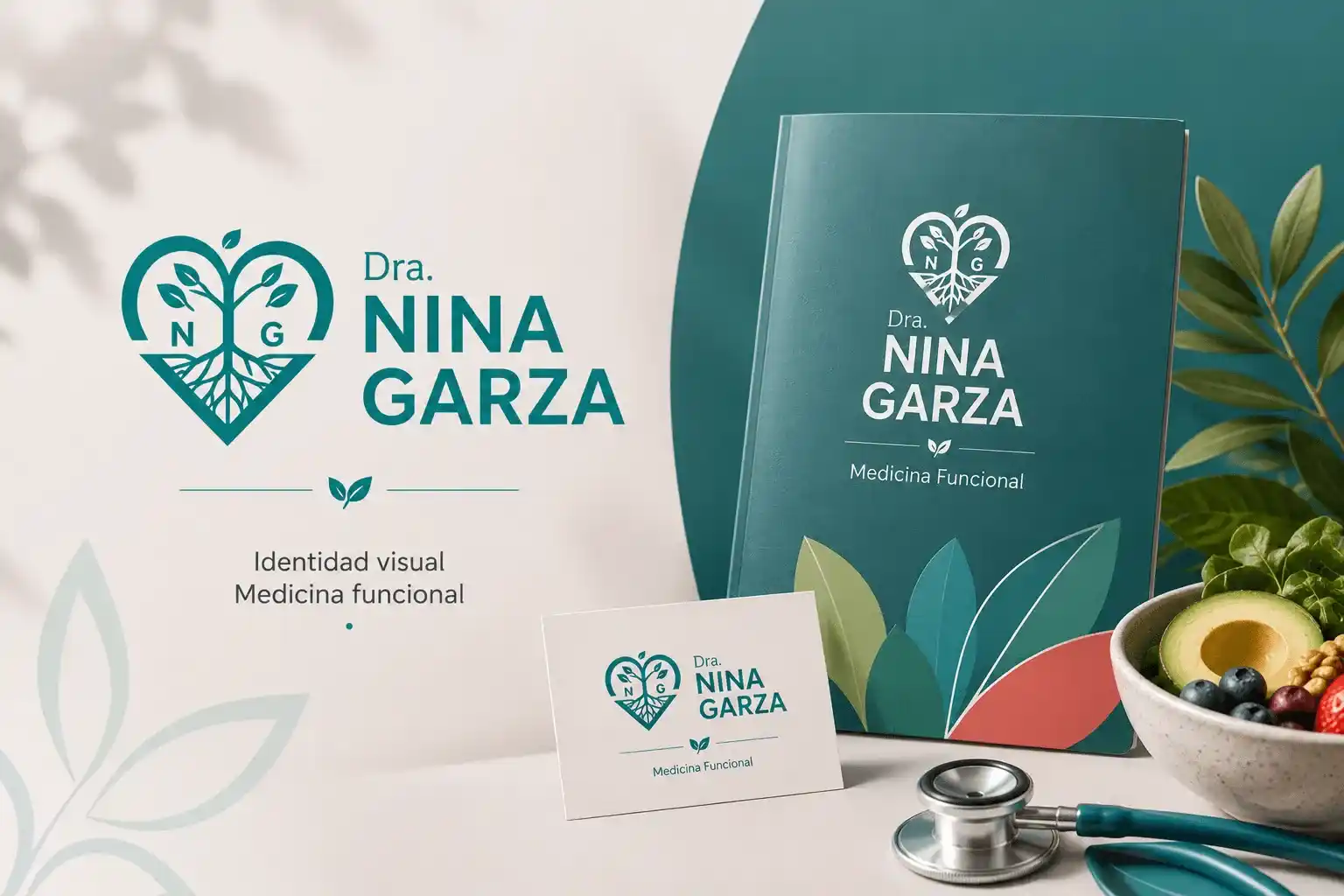 Portada del sistema de identidad Dra. Nina Garza