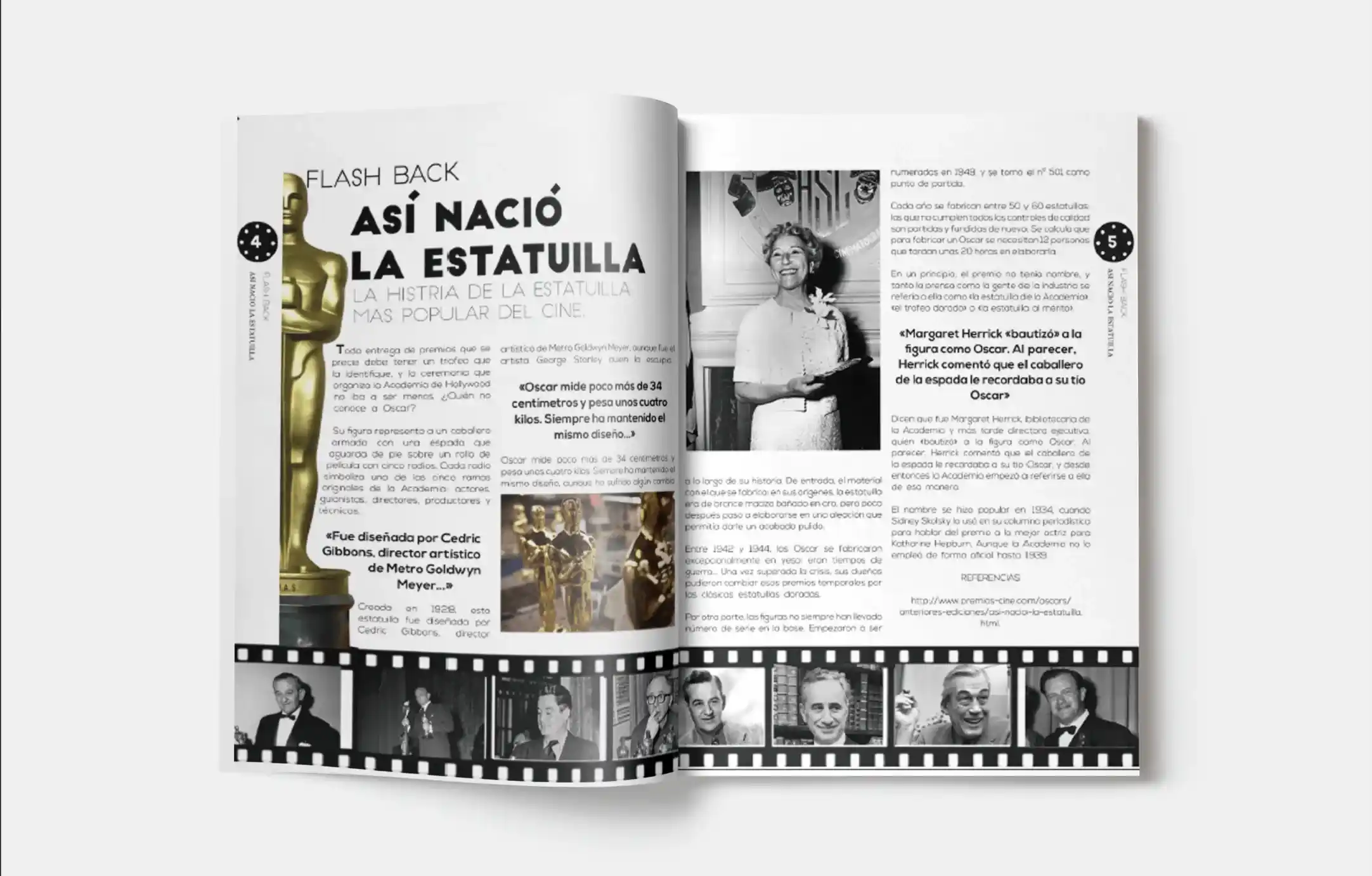 Diseño interior revista de cine
