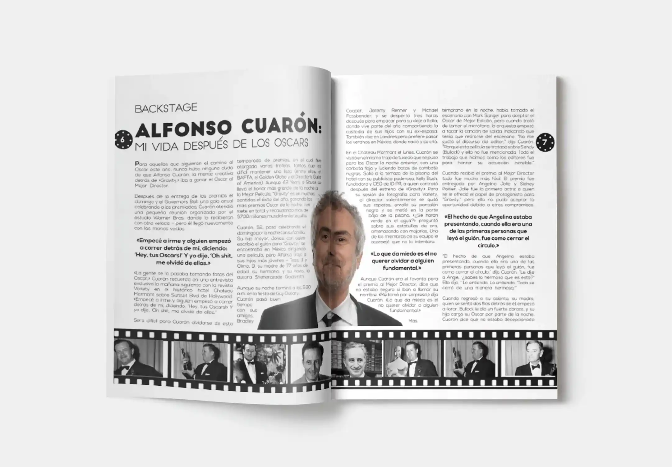 Diseño de revista de cine